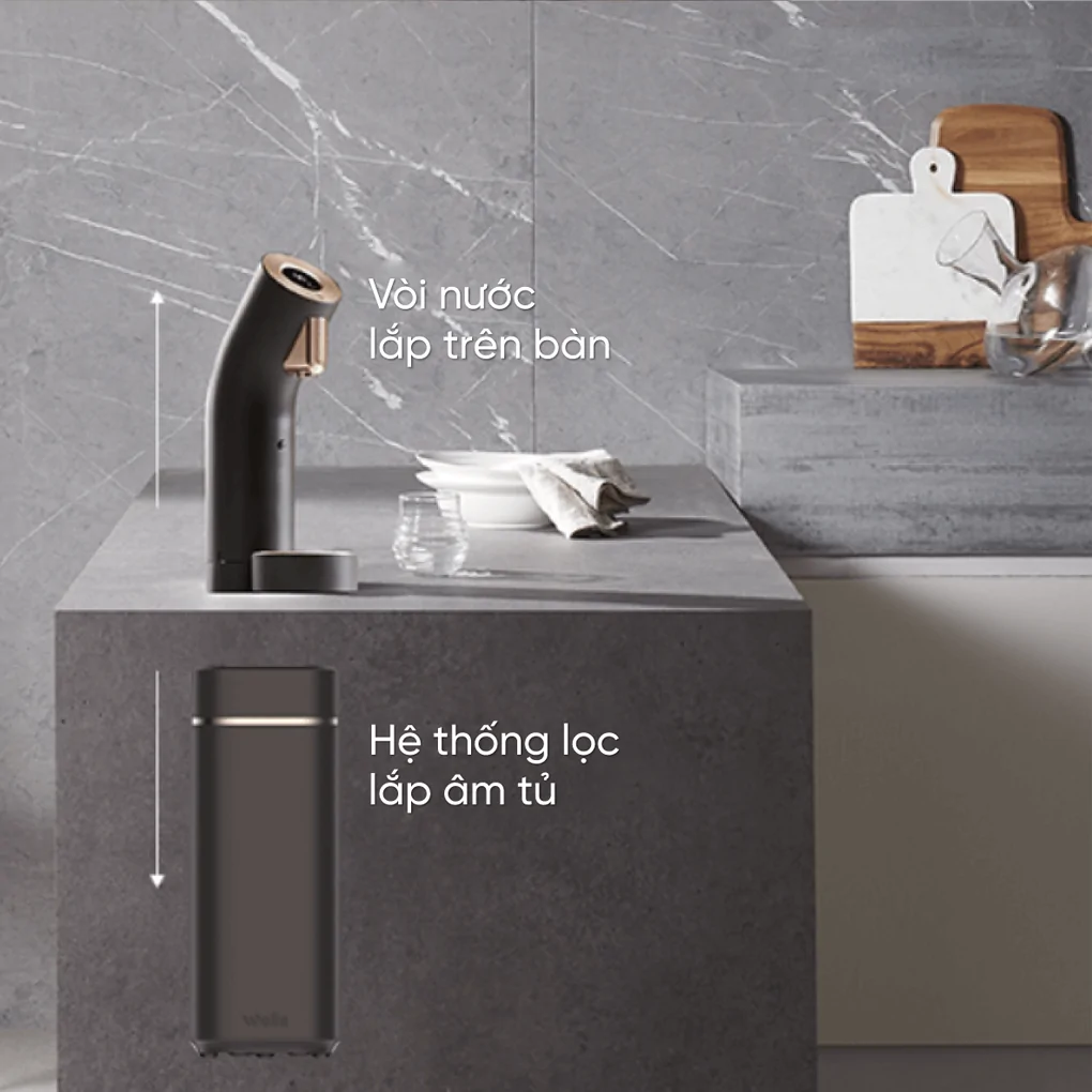Máy Lọc Nước Nóng Lạnh Wells The One Dark Brown - Xuất Xứ Hàn Quốc