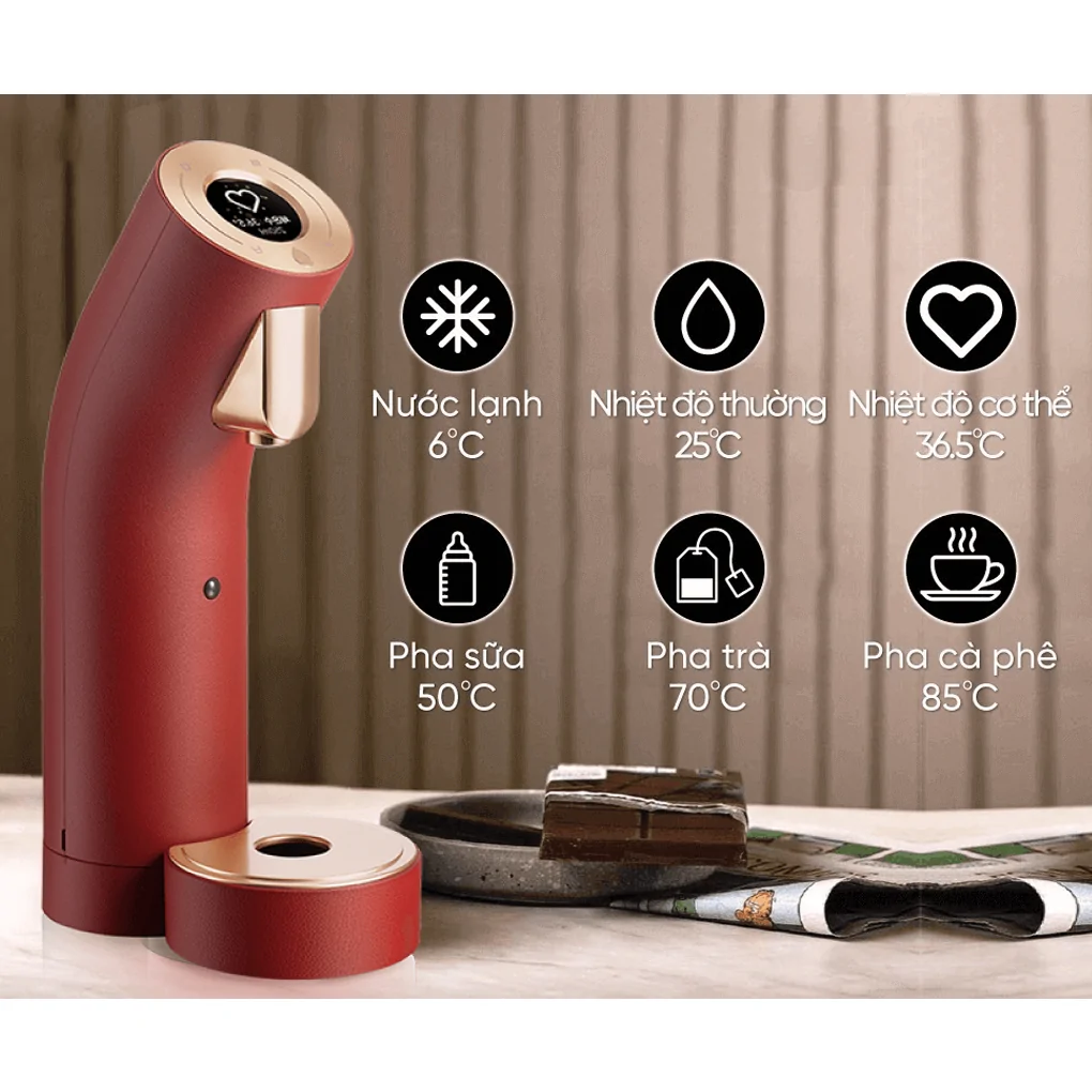 Máy Lọc Nước Nóng Lạnh Wells The One Red - Xuất Xứ Hàn Quốc