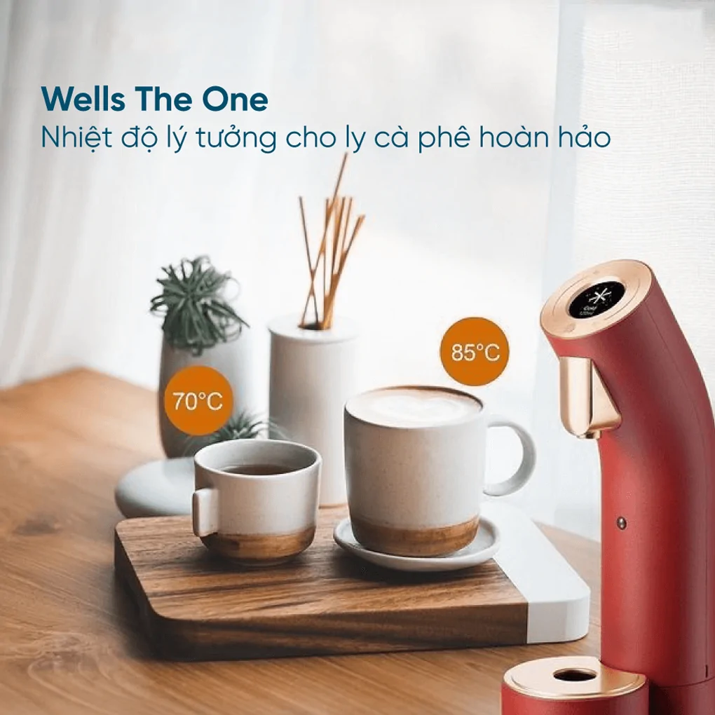 Máy Lọc Nước Nóng Lạnh Wells The One Red - Xuất Xứ Hàn Quốc
