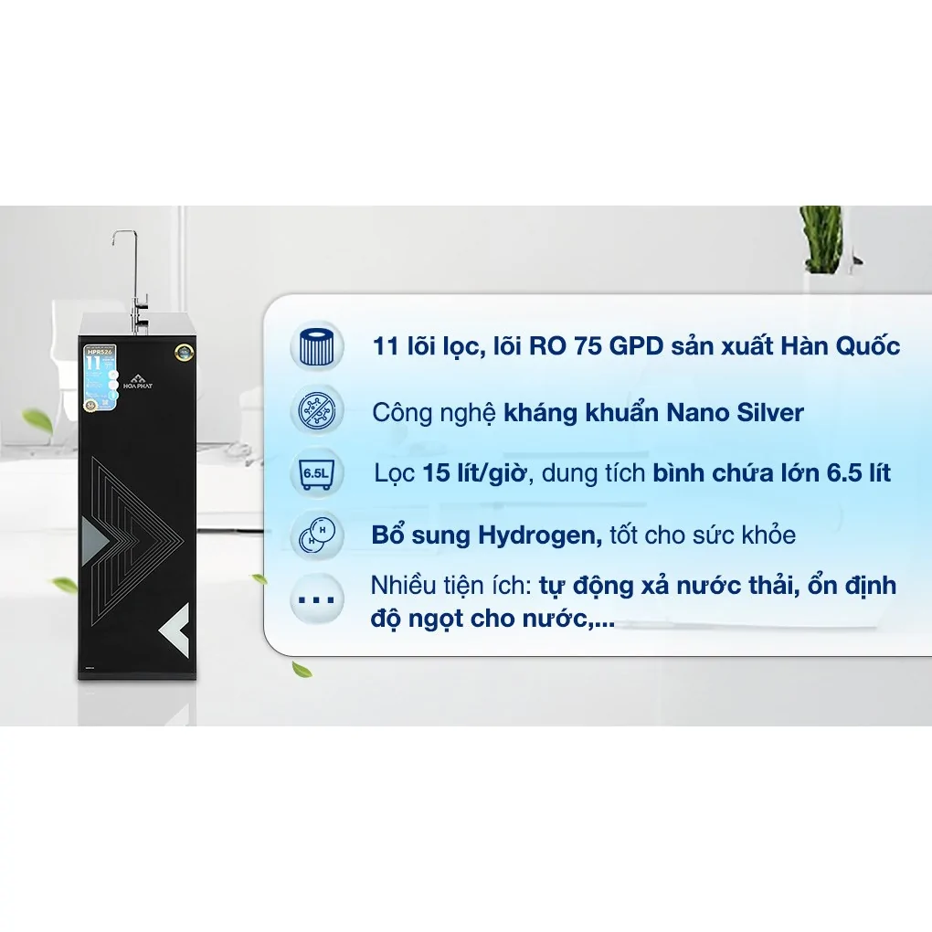 Máy Lọc Nước RO Tủ Đứng Hòa Phát HPR526 11 Lõi