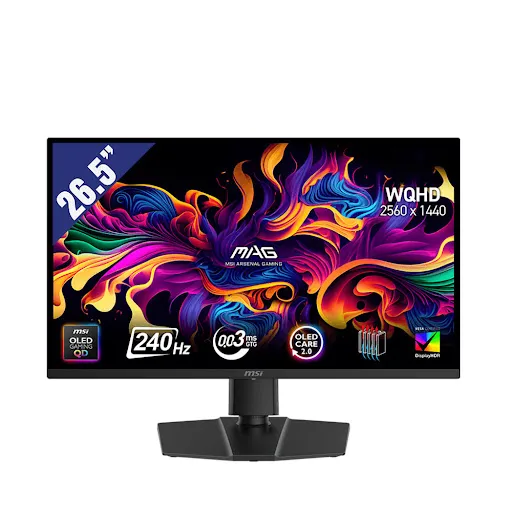 Màn hình Msi MAG 273QP QD-OLED X24 26.5" (QHD (2K) 2560 x 1440/ OLED/ 240Hz/ 0.03 ms)