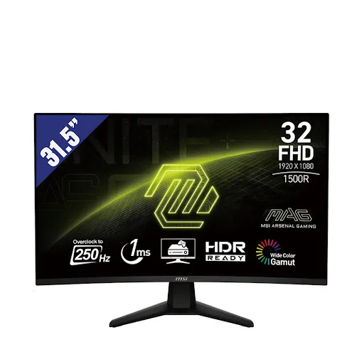 Màn hình Msi 32C6X 31.5" (FHD 1920 x 1080/ VA/ 250Hz/ 1 ms)