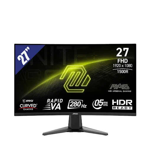 Màn hình Msi MAG 276CXF 27" (FHD 1920 x 1080/ Rapid VA/ 280Hz/ 0.5 ms)