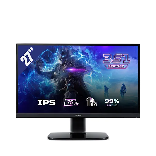 Màn hình Acer KA272 27" (FHD 1920 x 1080/ IPS/ 75Hz/ 1 ms)