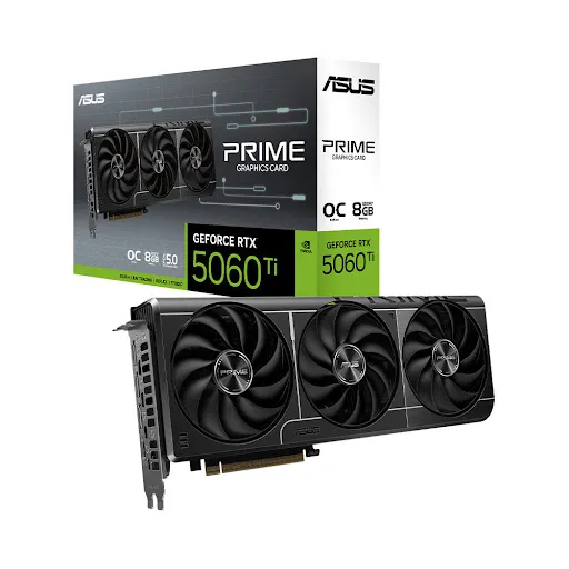 Card màn hình Asus PRIME GeForce RTX™ 5060 Ti 8GB GDDR7 OC Edition 8GB GDDR7 (90YV0MP0-M0NA00)