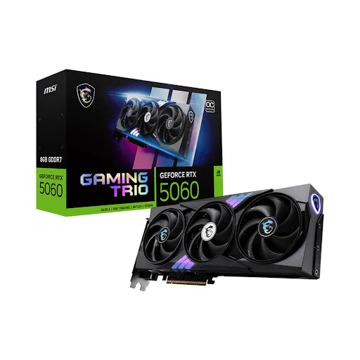 Card màn hình Msi GeForce RTX 5060 8G GAMING TRIO OC 8GB GDDR7