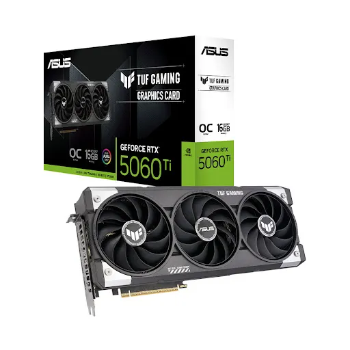Card màn hình Asus TUF Gaming GeForce RTX™ 5060 Ti 16GB GDDR7 OC Edition 16GB GDDR7 (90YV0MG0-M0NA00)
