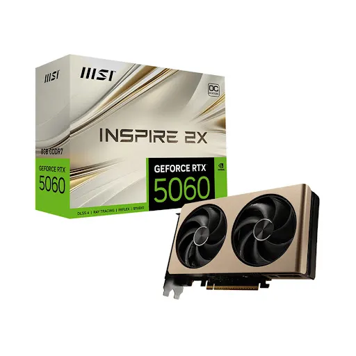 Card màn hình Msi GeForce RTX 5060 8G INSPIRE 2X OC 8GB GDDR7