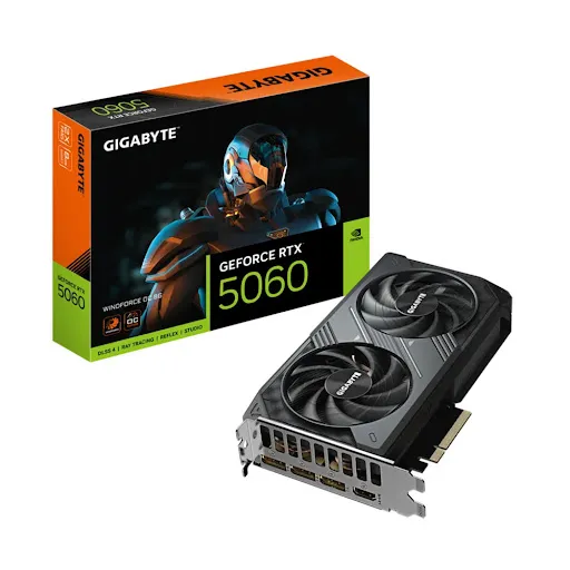 Card màn hình Gigabyte RTX™ 5060 WINDFORCE OC 8G 8GB GDDR7 (GV-N5060WF2OC-8GD)