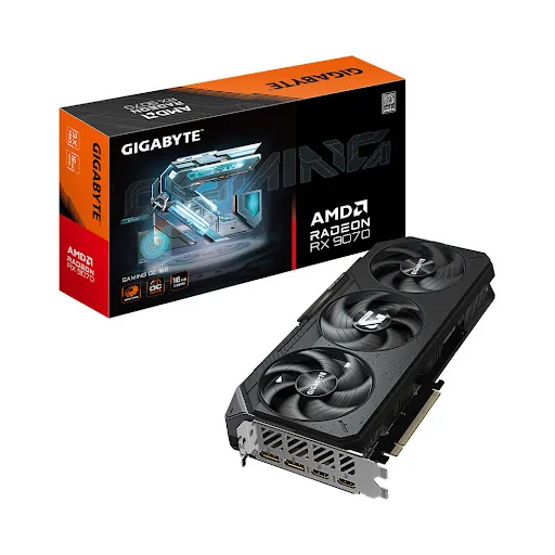 Card màn hình Gigabyte Radeon RX 9070 GAMING OC 16G 16GB GDDR6 (GV-R9070GAMING OC-16GD)