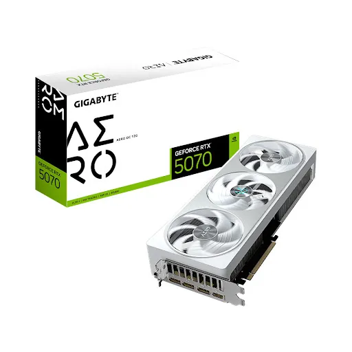 Card màn hình GIGABYTE GeForce RTX 5070 AERO OC 12G 12GB GDDR7 (GV-N5070AERO OC-12GD)