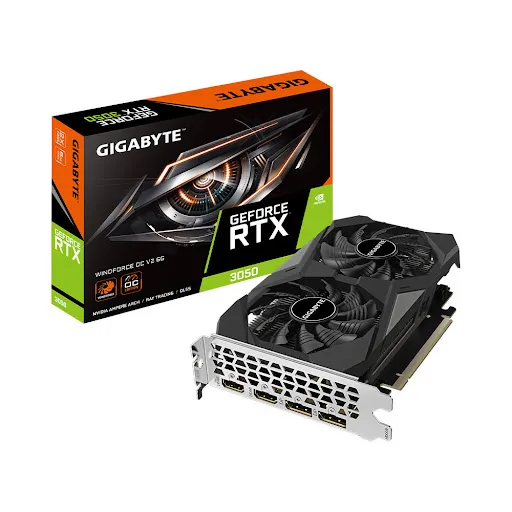 Card màn hình Gigabyte GeForce RTX 3050 WINDFORCE OC V2 6G 6GB GDDR6 (GV-N3050WF2OCV2-6GD)