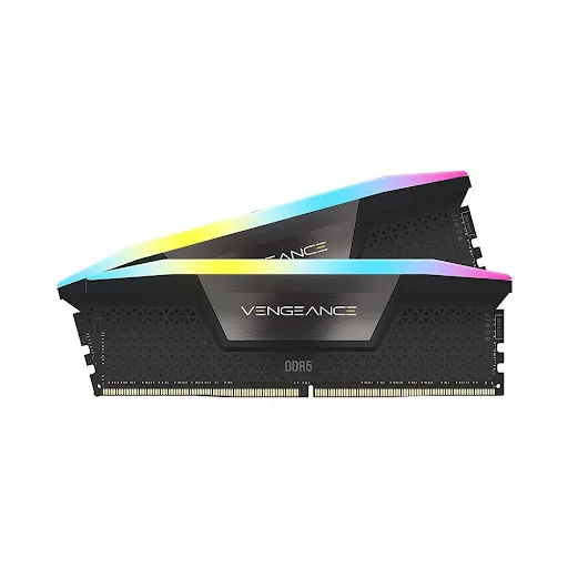 RAM desktop Corsair DDR5, 6000MHz 64GB 2x32GB DIMM, VENGEANCE RGB Black Heatspreader, RGB LED, 1.25V (2 x 32GB) DDR5 6000MHz (CMH64GX5M2B6000C38)