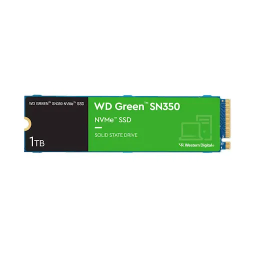 Ổ cứng gắn trong/ SSD WD GREEN 1TB SN350 NVMe M.2-2280 PCIe Gen3x4 (WDS100T3G0C)