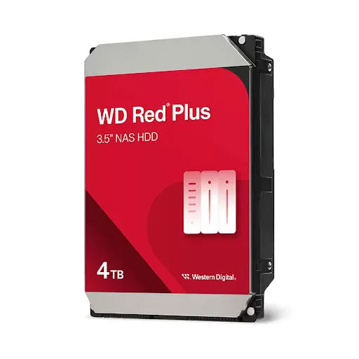 Ổ cứng HDD WD 4TB Red Plus NAS (3.5 inch, 5400RPM, SATA, 256MB cache) (WD40EFPX)