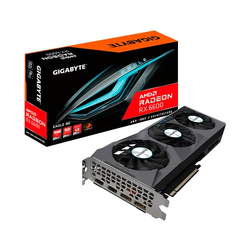 Card màn hình Gigabyte Radeon RX 6600 EAGLE 8G 8GB GDDR6 (GV-R66EAGLE-8GD)
