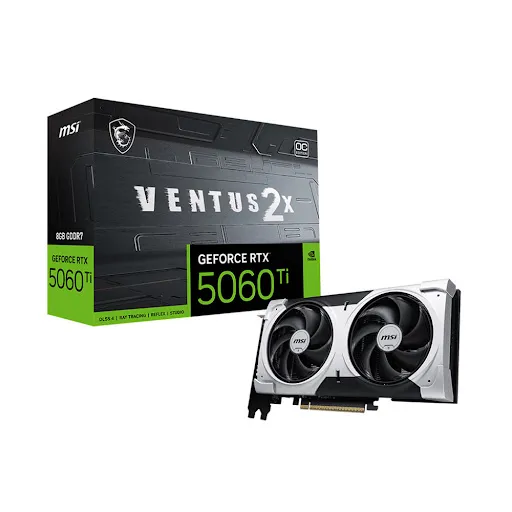 Card màn hình Msi RTX 5060 Ti 8G VENTUS 2X OC PLUS 8GB GDDR7 (G506T-8V2CP)