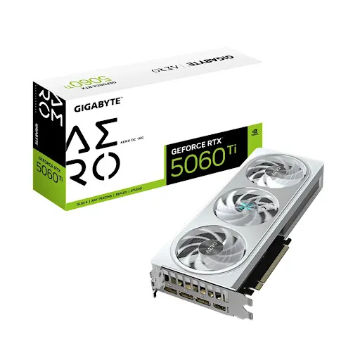 Card màn hình Gigabyte GeForce RTX 5060 Ti AERO OC 16G 16GB GDDR7 (GV-N506TAERO OC-16GD)