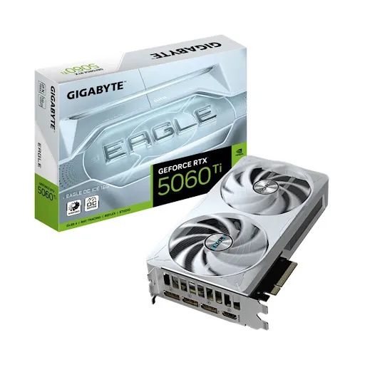 Card màn hình Gigabyte GeForce RTX 5060 Ti EAGLE OC ICE 16G 16GB GDDR7 (GV-N506TEAGLEOC ICE-16GD)