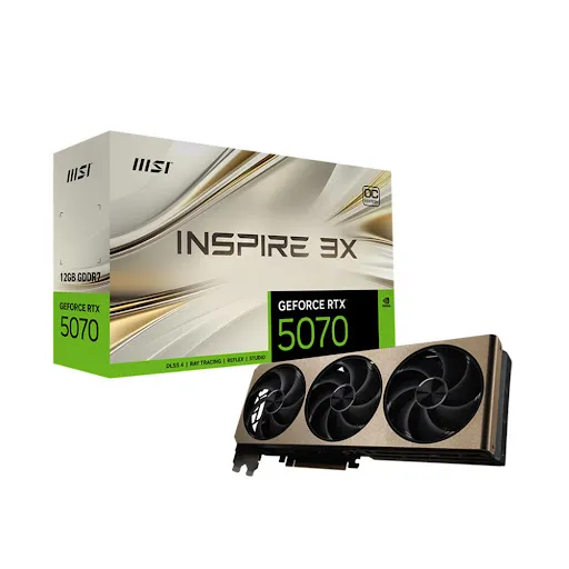 Card màn hình MSI RTX 5070 12G INSPIRE 3X OC 12GB GDDR7