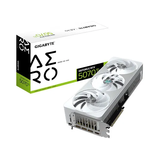 Card màn hình GIGABYTE GeForce RTX 5070 Ti AERO OC 16G 16GB GDDR7 (GV-N507TAERO OC-16GD)