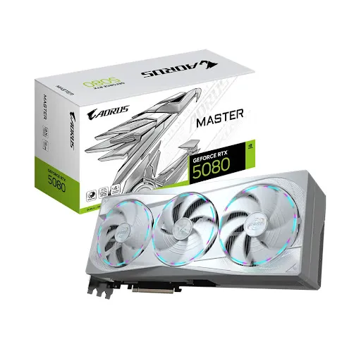 Card màn hình GIGABYTE AORUS GeForce RTX™ 5080 MASTER ICE 16GB GDDR7
