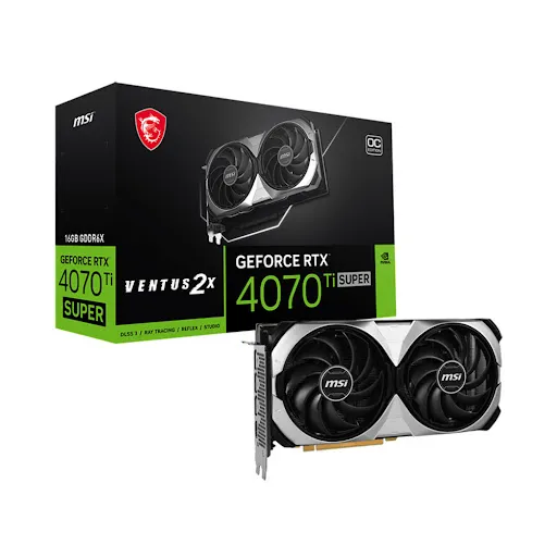 Card màn hình Msi RTX 4070 Ti SUPER 16G VENTUS 2X OC 16GB GDDR6X