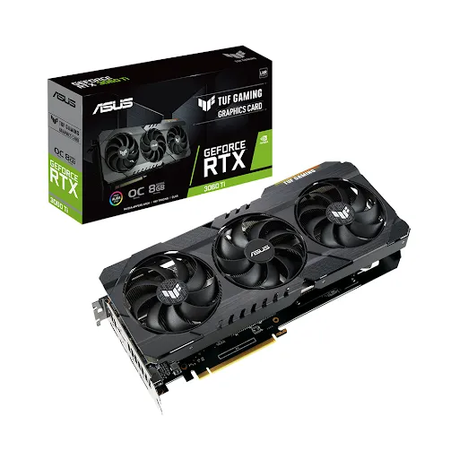 Card màn hình Asus TUF Gaming RTX 3060 Ti OC Edition 8G GDDR6X 8GB GDDR6X (TUF-RTX3060TI-O8GD6X-GAMING)
