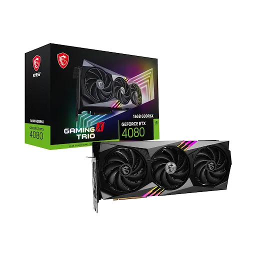 Card màn hình Msi RTX 4080 16GB GAMING X TRIO 16GB GDDR6X