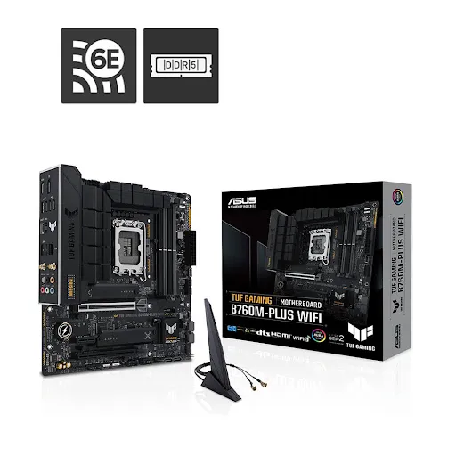 Mainboard Asus TUF GAMING B660M-PLUS WIFI DDR5 (Đen) (90MB1AZ0-M0UAY0)