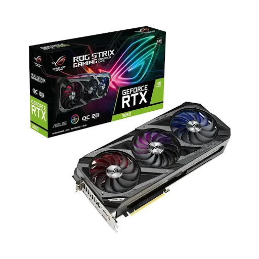 Card màn hình Asus ROG-STRIX-RTX3080-O12G-GAMING 12GB GDDR6X (90YV0FAC-M0NA00)