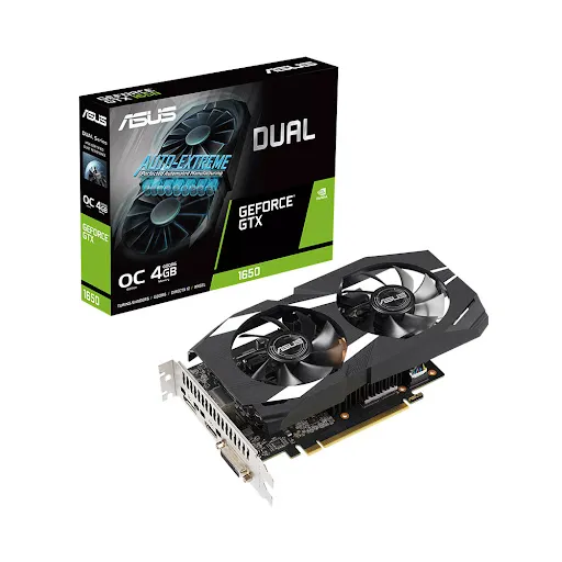 Card màn hình Asus Dual GeForce GTX 1650 OC Edition 4GB GDDR6 (DUAL-GTX1650-O4GD6-P)
