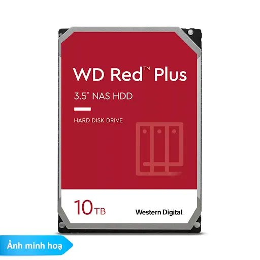 Ổ cứng gắn trong/ HDD WD NAS Red plus 10TB Sata 3 3.5" 7200RPM (WD101EFBX)