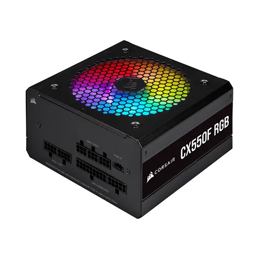 Nguồn máy tính Corsair CX550F RGB Black 80 Plus Bronze - 550W - 80 Plus Bronze - Full Modular (CP-9020216-NA)