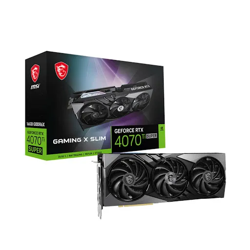 Card màn hình MSI RTX 4070 Ti SUPER 16G GAMING X SLIM 16GB GDDR6X