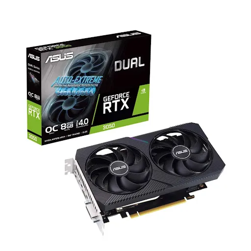 Card màn hình Asus Dual GeForce RTX 3050 O8GB V2 GDDR6 8GB GDDR6 (DUAL-RTX3050-O8G-V2)