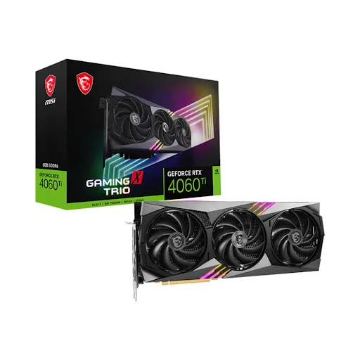 Card màn hình Msi GeForce RTX 4060 Ti GAMING X TRIO 8G 8GB GDDR6 (912-V515-021)