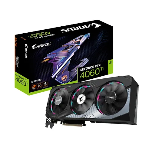 Card màn hình GIGABYTE AORUS GeForce RTX 4060 Ti ELITE 8G 8GB GDDR6 (GV-N406TAORUS E-8GD)