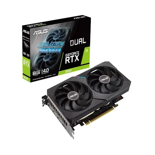 Card màn hình Asus Dual GeForce RTX 3050 8GB GDDR6 (90YV0GH7-M0NA00)