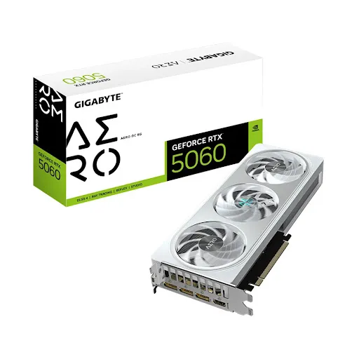 Card màn hình Gigabyte RTX™ 5060 AERO OC 8G 8GB GDDR7 (GV-N5060AERO OC-8GD)
