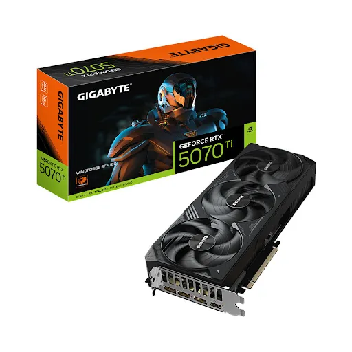 Card màn hình Gigabyte GeForce RTX™ 5070 Ti WINDFORCE SFF 16G 16GB GDDR7 (GV-N507TWF3-16GD)
