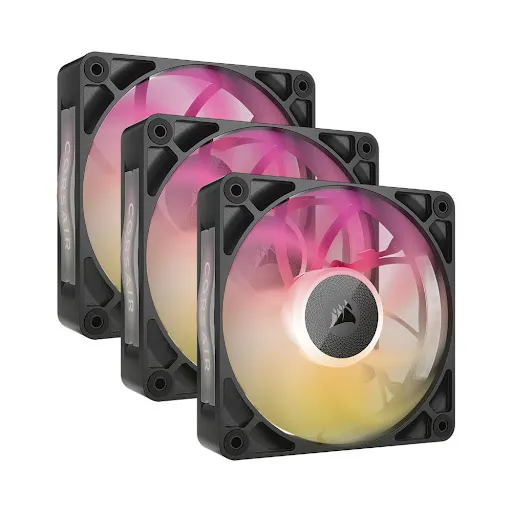 Bộ 3 quạt máy tính Corsair iCUE LINK RX120 RGB MAX Black