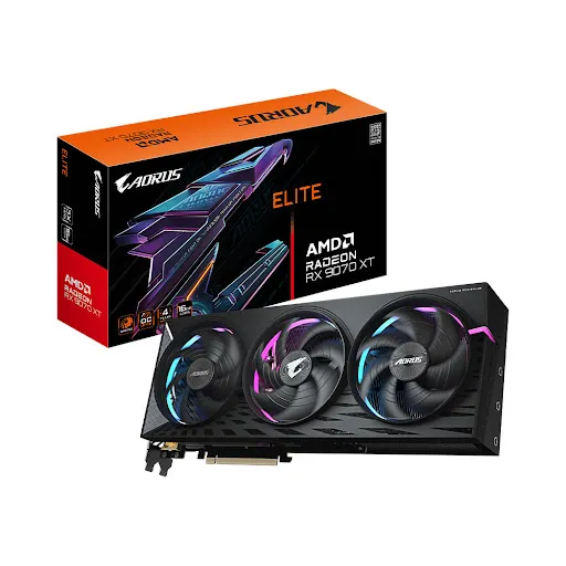 Card màn hình Gigabyte AORUS Radeon RX 9070 XT ELITE 16G 16GB GDDR6 (GV-R9070XTAORUS E-16GD)