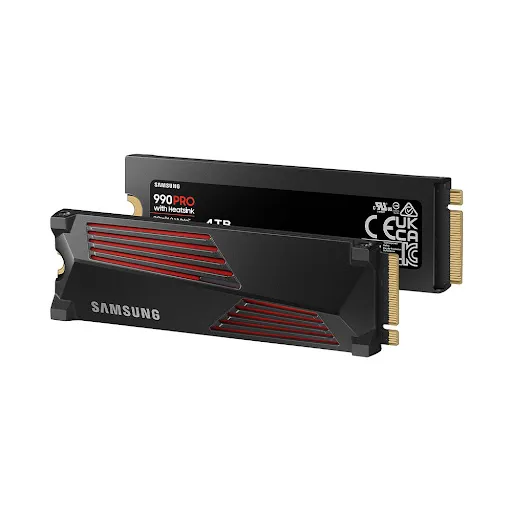 Ổ Cứng gắn trong Samsung SSD 990 Pro Heatsink 4TB M2 PCIe 4.0 (MZ-V9P4T0CW)