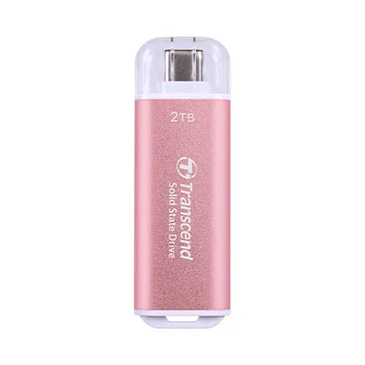 Ổ Cứng di Động SSD Transcend 2TB ESD300P, USB 3.2 Gen 2x1, Type-C, Pink (TS2TESD300P)