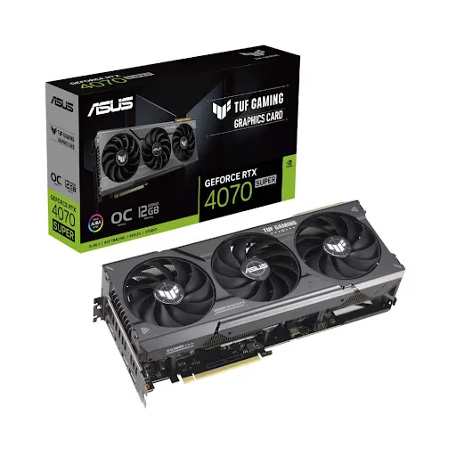 Card màn hình Asus TUF Gaming GeForce RTX 4070 SUPER 12GB GDDR6X OC Edition 12GB GDDR6X (90YV0K80-M0NA00)