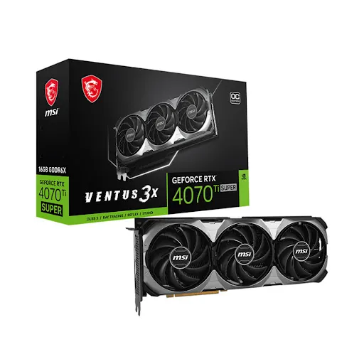 Card màn hình Msi RTX 4070 Ti SUPER 16G VENTUS 3X OC 16GB GDDR6X