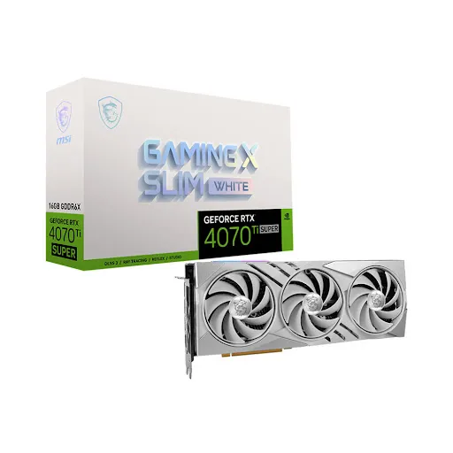 Card màn hình Msi RTX 4070 Ti SUPER 16G GAMING X SLIM WHITE 16GB GDDR6X
