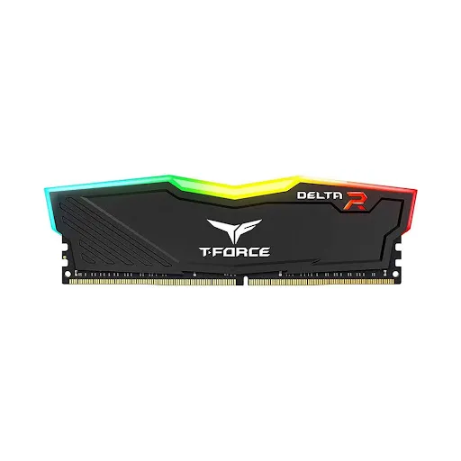 RAM desktop Team T-Force Delta Black RGB (1 x 8GB) DDR4 3600MHz (TF3D48G3600HC18J01)