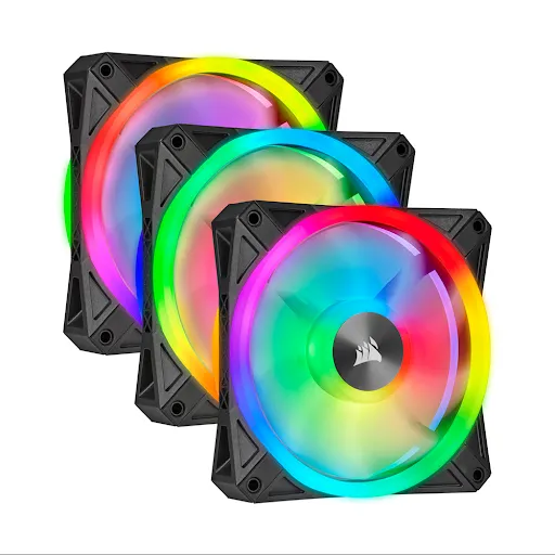 Bộ 3 quạt máy tính 120mm Corsair QL120 RGB kèm Node Core (CO-9050098-WW)